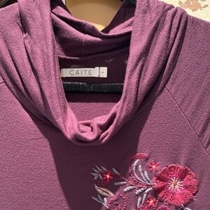 Caite Women's Plum Cowl Neck Tunic